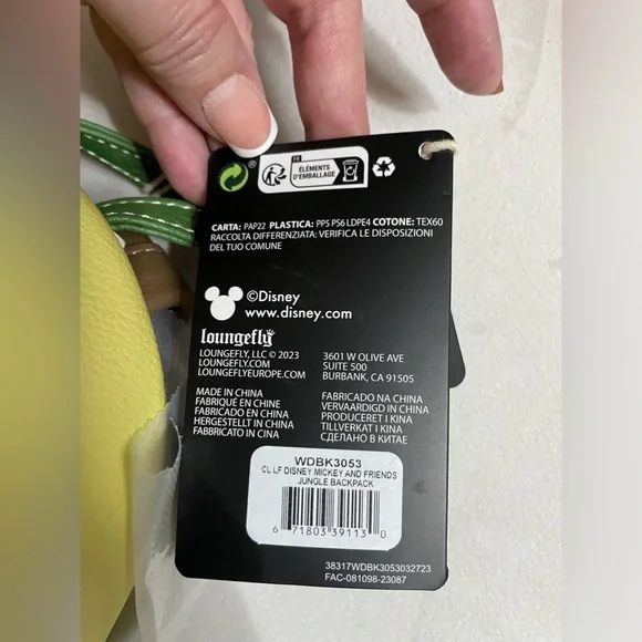 NEW! Loungefly Disney Mickey & Friends Jungle NWT Backpack GLOW IN THE DARK - Picture 7 of 9